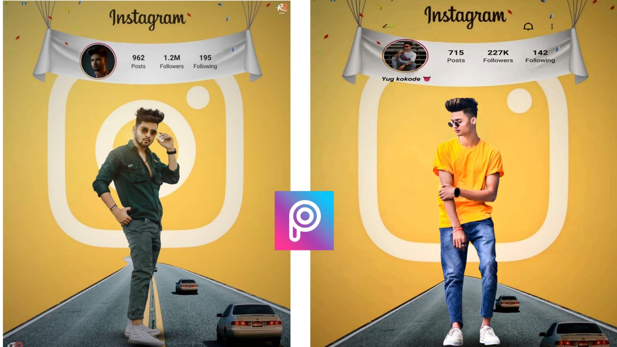 Instagram app page template on transparent background PNG  Similar PNG